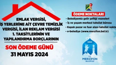 Son Ödeme Günü 31 Mayıs!