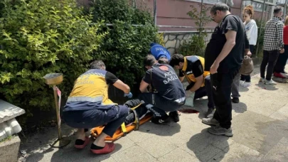 Temizlik yaparken 5 metre yükseklikten beton zemine düştü