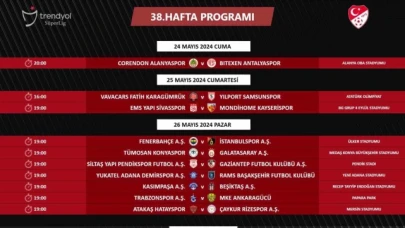 Trendyol Süper Lig'de son haftanın programı açıklandı
