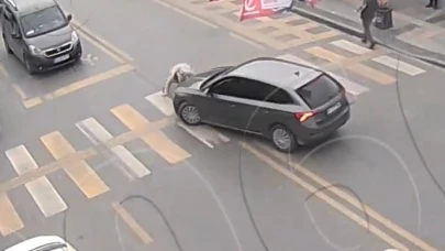 Yaya geçidinde küçük kız çocuğuna çarptı