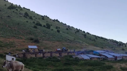 Soba yayla evlerini kül etti