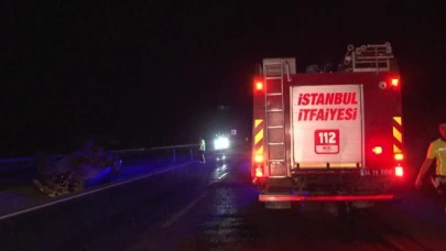 Sürücüsünün kontrolünden çıkan otomobil takla attı: 1 yaralı