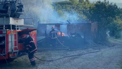 Tüp patladı, çıkan yangında kuruluk kül oldu
