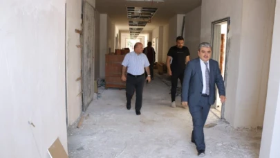 Türkmen, Yapımı Devam Eden İlkokul İnşaatını Yerinde İnceledi