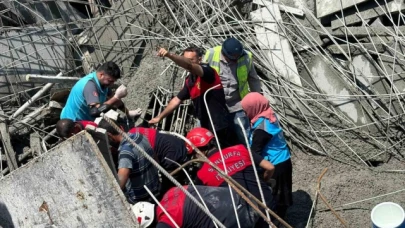 Göçük yaşanan inşaatta 2 işçi yaralandı
