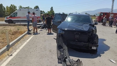 Lüks ciple çarpışan motosikletteki 1 kişi öldü, 1 kişi yaralandı