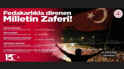 Merzifon’da 15 Temmuz Programı Belli Oldu!