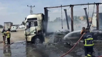 Merzifon’da Araç Yangını