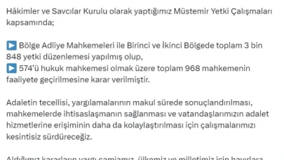 Adalet Bakanı Tunç: "Toplam 968 yeni mahkeme kuruluyor"