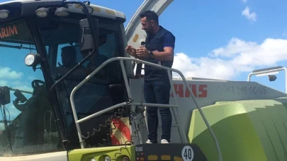 Çelik, silajlık mısır hasadı etkinliğine katıldı