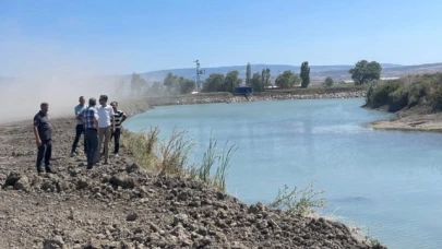 Sazlıca Köyü’ndeki sulama göleti çalışmalarını incelediler