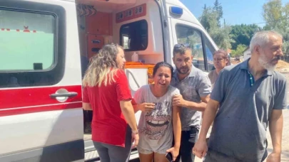 Yanan evinin ardından gözyaşlarına boğuldu