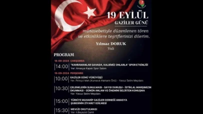 Amasya’da Gaziler Günü programı belli oldu