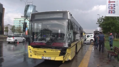 Maltepe'de İETT otobüsünün karıştığı zincirleme kaza: 4 yaralı