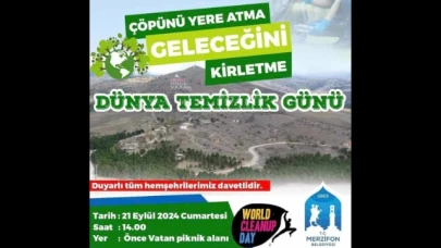 Merzifon'da Dünya Temizlik Günü etkinliği gerçekleşecek