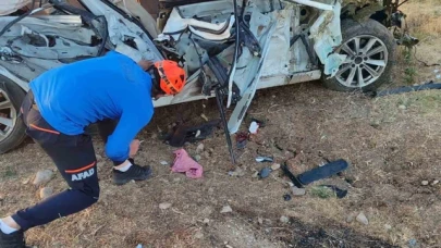 Sürüye çarpan otomobile arkadan gelen kamyon çarptı: 1 ölü, 2 yaralı
