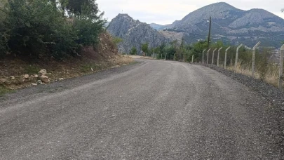 Amasya'da asfalt serim çalışmaları sürüyor