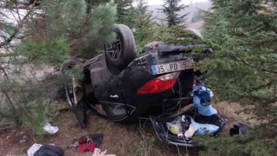 Cenazeye giden otomobil takla attı: 3 yaralı