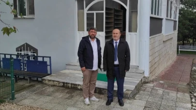 Kaya Geçit Camii'ndeki Çalışmaları İnceledi