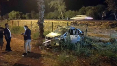 Kontrolden çıkan otomobil takla attı: 1 ölü, 3 yaralı