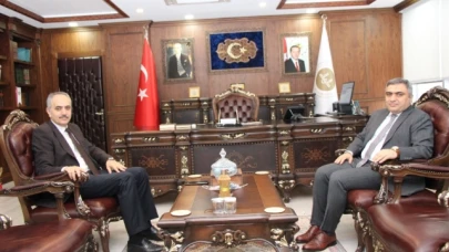 Müftü Bayram, Kaymakam Karaaslan'ı misafir etti