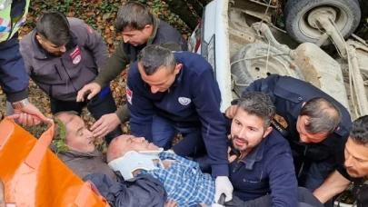 Otomobil uçuruma devrildi: 1 yaralı