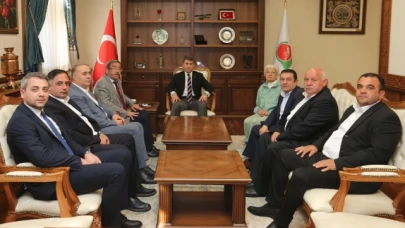 Saatçi ve ekibinden Vali Bakan'a ziyaret