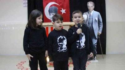 Amasya'da anaokulu öğrencileri Atatürk'ü şiirlerle andı