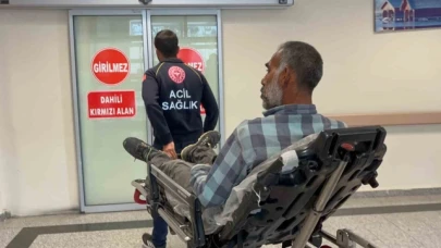 Ayağını ahşap kesme makinesine kaptıran işçi yaralandı