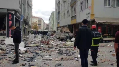 Doğalgaz patladı 1 ölü 16 yaralı