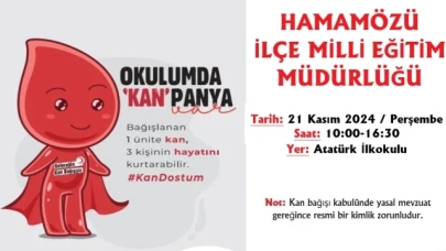 Orta Karadeniz Bölge Kan Merkezi'nden Kan Bağışına Davet