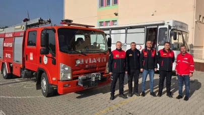 Suluova'da itfaiye ekiplerinden Kızılay'a kan desteği