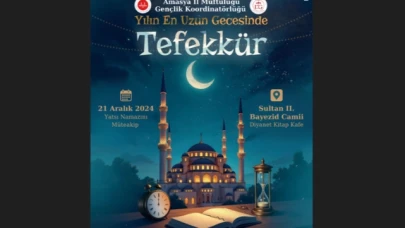 Amasya'da Tefekkür Gecesi Programı Düzenlenecek