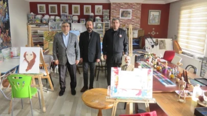 Karaaslan'dan Dede'ye atölyesinde iade-i ziyaret