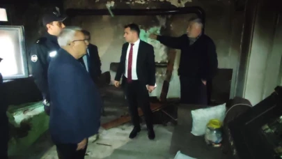Kartal'dan yangında evi zarara uğrayan Emine teyzeye ziyaret