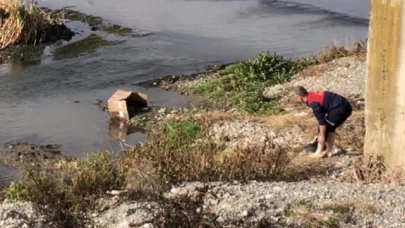 Nehirde mahsur kalan köpek için buz gibi suya girdi