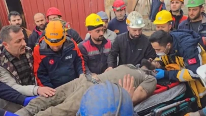 Suluova'da göçükten kurtarılan madenci hastaneye kaldırıldı