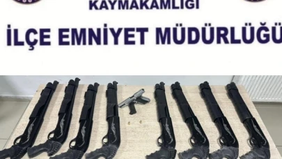 13 silah ele geçirildi: 2 gözaltı