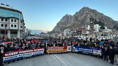 Amasya’da Filistin’e Destek Yürüyüşü