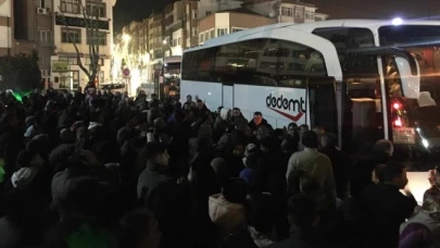 Merzifon'da 55 umreci dualarla uğurlandı