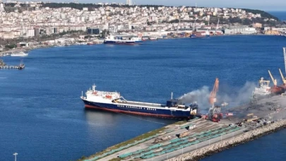 Samsun Limanı'ndaki gemi yangını kontrol altına alındı