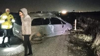 Şarampole yuvarlanan otomobilin sürücüsü hayatını kaybetti