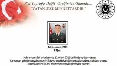 Şehit Teğmen Emir'in ismi Amasya'da bir parkta yaşatılacak