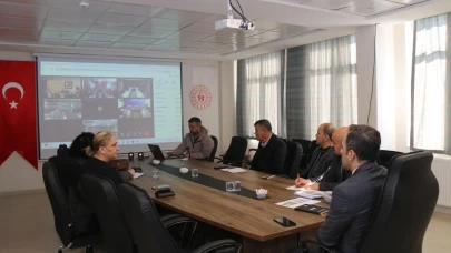 81 İl Müdürlüğünün eş zamanlı katılımı ile video konferans toplantısı