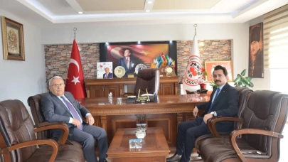 Kaymakam Osman Demirgül’den Başkan Kemal Şahin’e Ziyaret