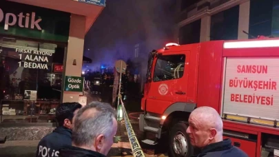 Çiçekçi dükkanında yangın
