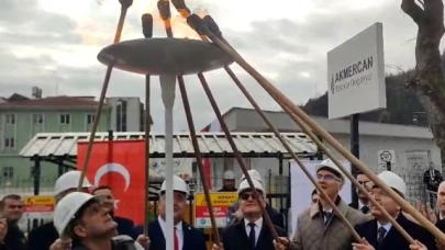 Doğalgazın ilk ateşini Adalet Bakanı Tunç yaktı