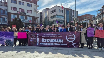 Merzifon’da 8 Mart Dünya Kadınlar Günü Yürüyüşü Düzenlendi