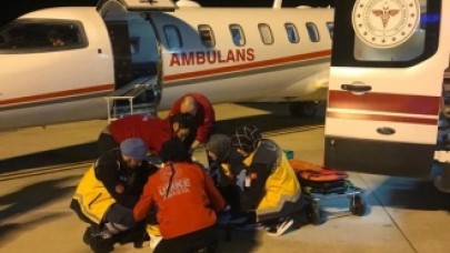 AMBULANS UÇAK SERGEN DEVECİ İÇİN HAVALANDI