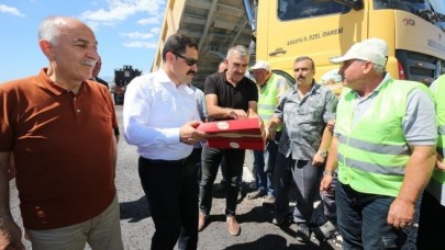 ASFALT ÇALIŞMALARINI YERİNDE İNCELEDİ